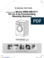 Daewoo Model DWD-GM1011 60 CM 6 KG Freestanding Washing Machine