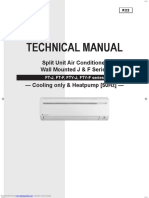 Technical Manual: Split Unit Air Conditioner Wall Mounted J & F Series - Cooling Only & Heatpump (50Hz)