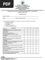 Homeroom Guidance Learners Development Assessment