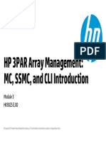 HP 3PAR Array Management: MC, SSMC, and CLI Introduction: HK902S E.00