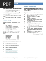 1 - Progress Test: Working With Words Business Communication