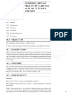 Experiment 16 Determination of Free Fatty Acids and Acid Value in Oils and Fats