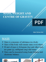 6 - Mass, Weight and C.G
