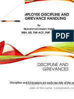 Employee Discipline and Grievance Handling: By: Muhammad Aleem Habib Mba, MS, Pmi-Acp, PMP, Cisa