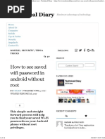 How To See Saved Wifi Password in Android Without Root - Technical Diary