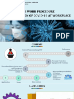 Safe work procedures for COVID-19 prevention