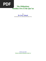Download The Obligations Muslims Owe to the Quran - Dr Israr Ahmad by Arshad Farooqui SN4933282 doc pdf