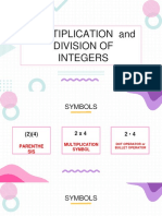 Multiplication and Division of Integers