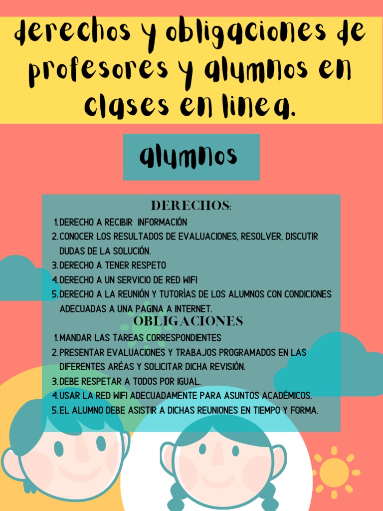 Derechos y Obligaciones de Los Profesores y Alumnos en Clases en Linea