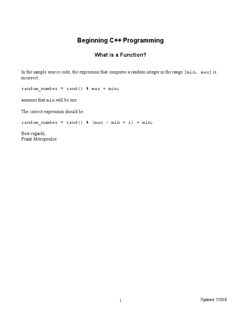 Correcting Random Number Generation | PDF | Teaching Methods ...