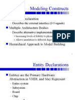 Modeling Constructs: An Entity Declaration Multiple Architecture Bodies