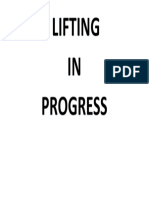 Lifting in Progress Signage