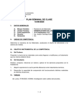 Plan de Clases Resistencia de Materiales Semana 14 - 09 - 2020