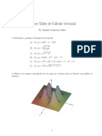 Primer taller de cálculo vectorial con ejercicios de funciones y límites