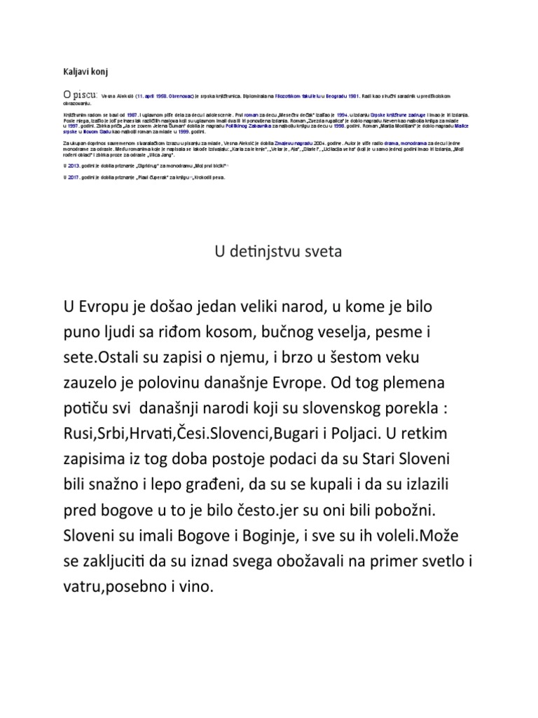 Kaljavi konj pdf