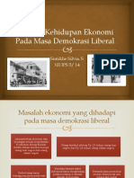 Analisis Kehidupan Ekonomi Pada Masa Demokrasi Liberal Sintikhe Silvia XII IPS 3. 14