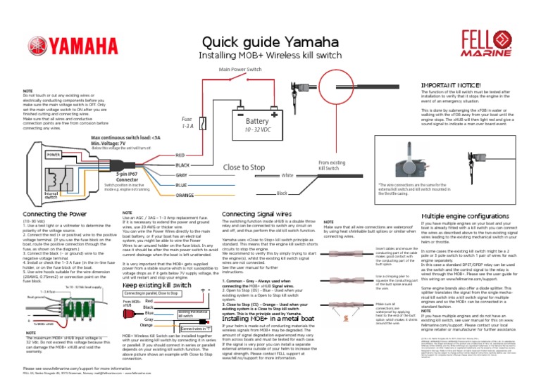 Yamaha Kill Switch Wiring Guide | PDF | Switch | Fuse (Electrical)