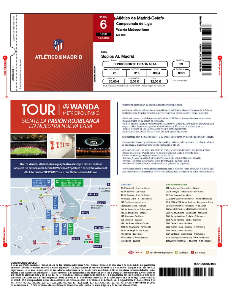 Image Result For Ticket Infonal V Atletico Madrid Nal