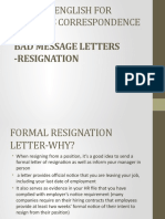 Bad Message Letters - Resignation
