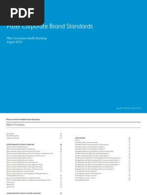 Pfizer Innovative Health Brand Guidelines Aug 2016