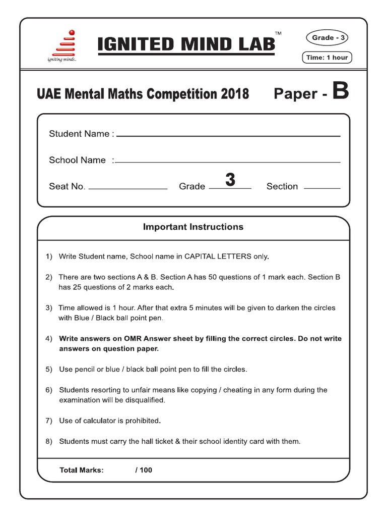 Grade 3b 2017 | PDF