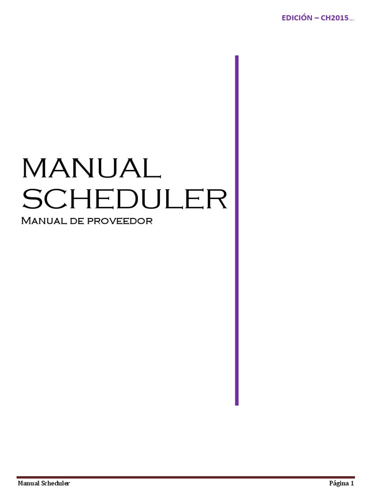 Guía para Usar el Sistema Scheduler | PDF | Software de la aplicacion ...
