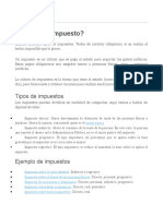 Qué es un impuesto: tipos y ejemplos