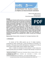 Resíduos de Construção Civil - Desafios e Soluções Propostos Pelos Objetivos de Desenvolvimento Sustentável