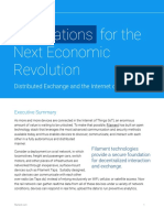 Foundations For The Next Economic Revolution: Distributed Exchange and The Internet of Things