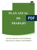 Plan Anual Trabajo EESPP Monterrico 2020