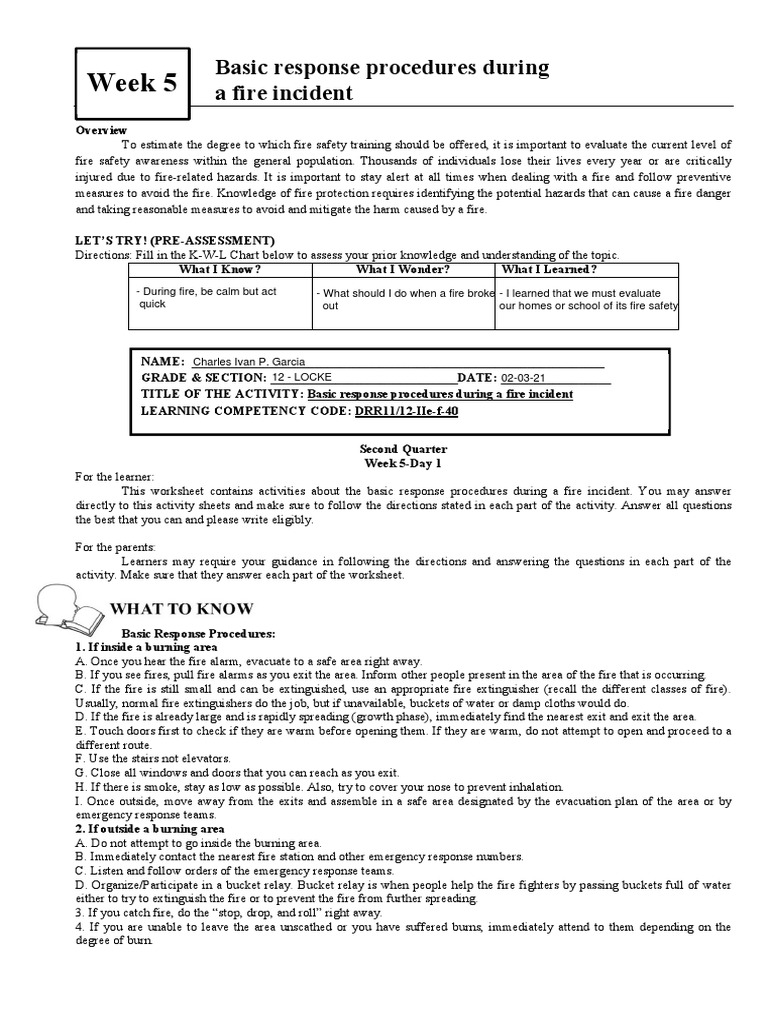 Fire Incident Response Procedures | PDF | Fire Safety | Fires