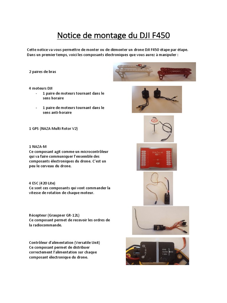 Notice de Montage Du Dji f450 | PDF | Biens manufacturés | Science
