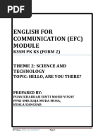 English For Communication (Efc) : Theme 2: Science and Technology