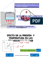 Efecto de la presión y temperatura en las transiciones de fase