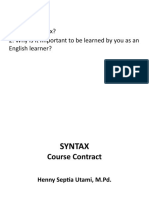 What's Syntax? 2. Why Is It Important To Be Learned by You As An English Learner?