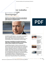 "Mais Vale Ter Trabalho Precário Do Que Desemprego" - Económico