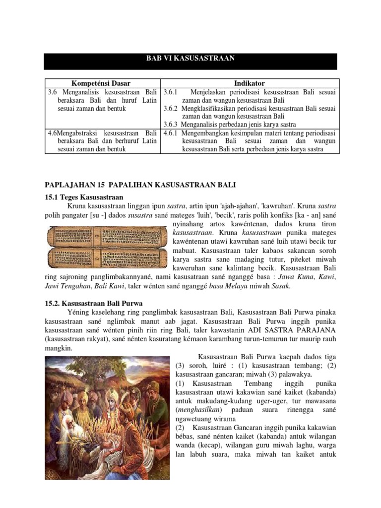 Periodisasi Kasusastraan Bali Pdf