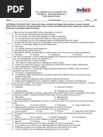 Research 2 First Quarter Exam