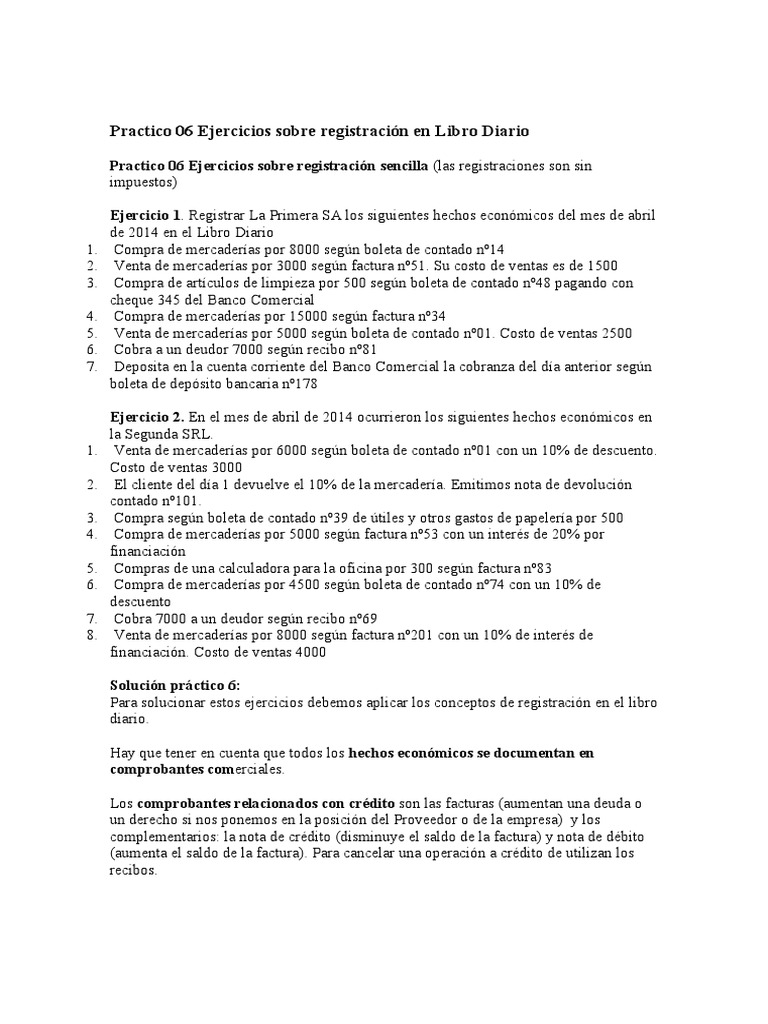 Ejercicios Del Libro Diario 2017 Pdf Bancos Tarjeta De Débito
