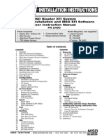 MSD Blaster EFI System Hardware Installation and MSD EFI Software User Instruction Manual