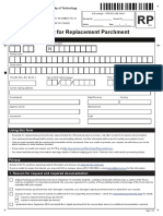 Request For Parchment Replacement