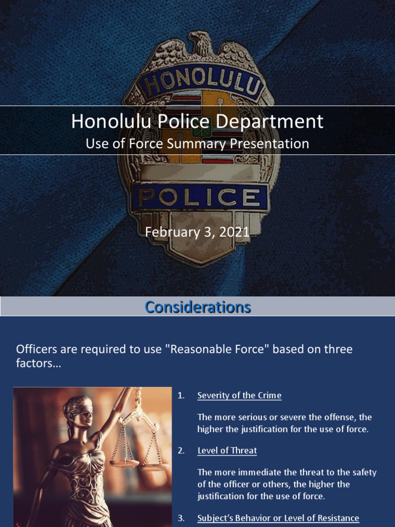 Use of Force Presentation | PDF | Use Of Force | Aggression