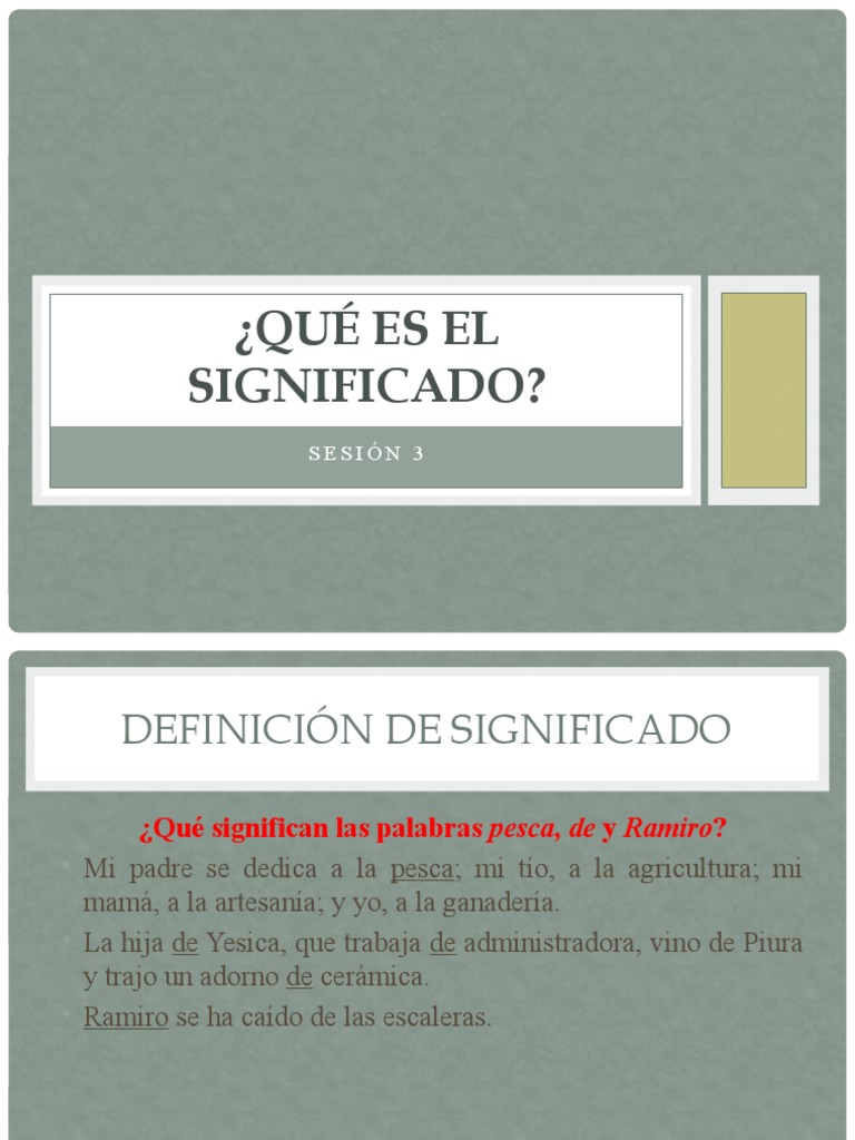 ¿Que Es El Significado - Unidad 3 | Descargar gratis PDF | Palabra