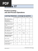 Product Costing: Job and Process Operations: Learning Objectives - Coverage by Question