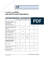 Product Costing: Job and Process Operations: Learning Objectives - Coverage by Question