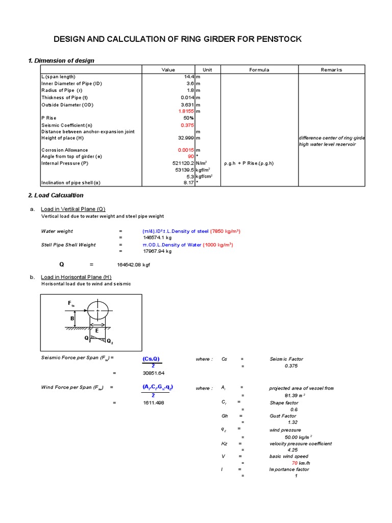 Design Ring Girder | PDF | Bending | Beam (Structure)