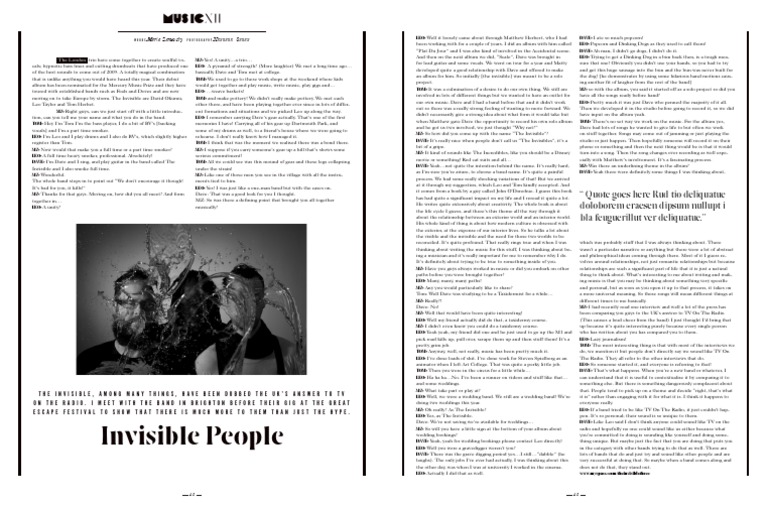 The Invisible | PDF | Leisure | Entertainment (General)