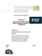 Cuantificación de Proteínas Por El Método de Biuret y de Bradfrod