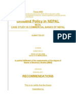 Dividend Policy in NEPAL: Recommendations