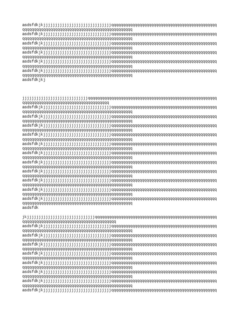 Nonsensical Text Document | PDF